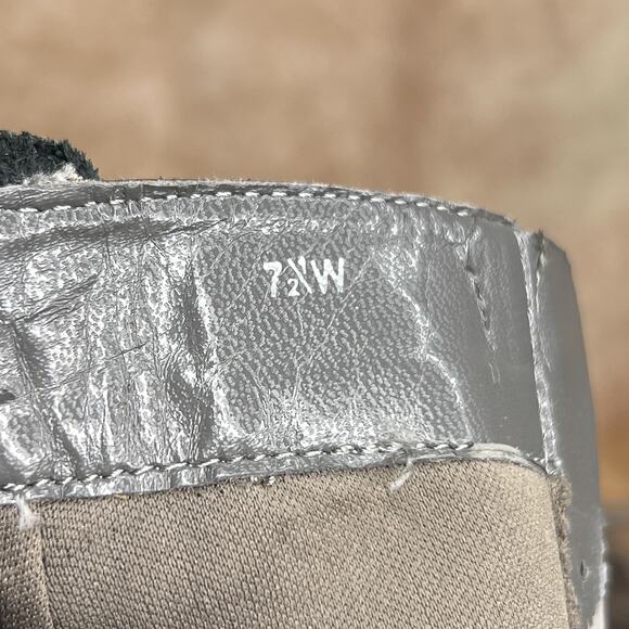 AJ Valenci Victorian Style Lace Up Heeled Boots Gray Leather Steampunk Gothic - Picture 9 of 13